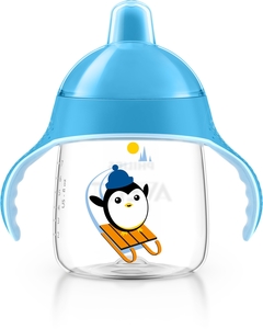 Avent Gobelet Anti Fuite Pingouin Bleu 260ml