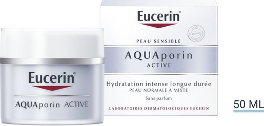 Eucerin AQUAporin ACTIVE Crème Hydratation Intense longue durée Peau Normale à Mixte 50ml | Hydratation - Nutrition