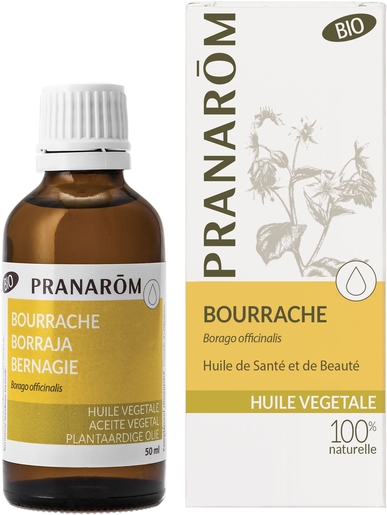 Pranarôm Bourrache Huile Végétale Bio 50ml | Produits Bio