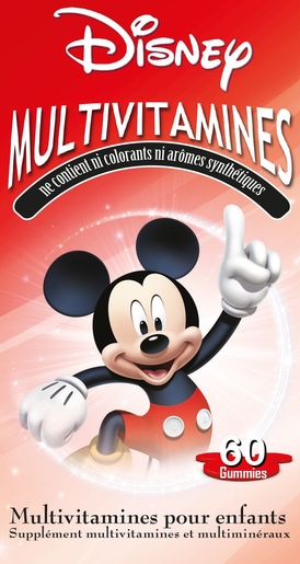 Disney Multivitamines pour Enfants Mickey 60 Gummies | Multivitamines