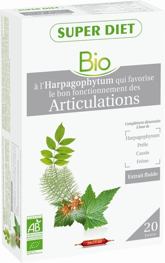 SuperDiet Articulations Bio 20 Ampoules x 15ml | Articulations - Muscles