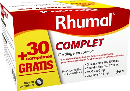 Rhumal Complet 180 Comprimés (+ 30 comprimés gratuits) | Articulations - Arthrose