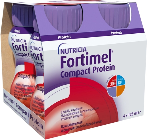 Fortimel Compact Protein Fruits Rouges 4x125ml | Nutrition orale