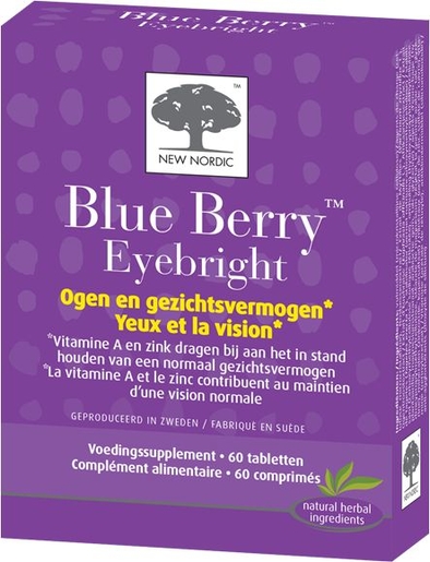 New Nordic Blue Berry Eyebright 60 Comprimés | Yeux - Confort de la vision