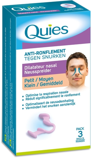 Quies Anti-Ronflement Dilatateur Nasal (Taille Petit-Moyen) | Ronflements
