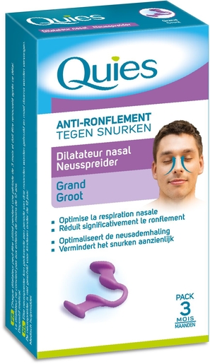 Quies Anti-Ronflement Dilatateur Nasal (Taille Grand) | Ronflements