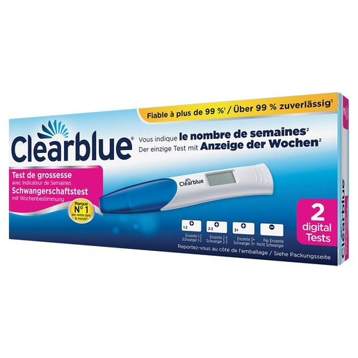 Clearblue Test de Grossesse avec Indicateur de Semaines 2 Tests | Tests de grossesse