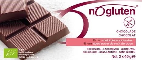 Nogluten Chocolat Brun Bio 2x45g 3995 | Sans gluten