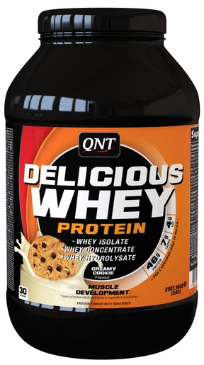 Delicious Whey Protein Cookies &amp; Cream 1kg | Masse musculaire
