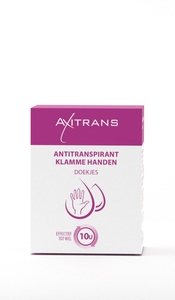 Axitrans Antitranspirant Mains Moites 10 Lingettes