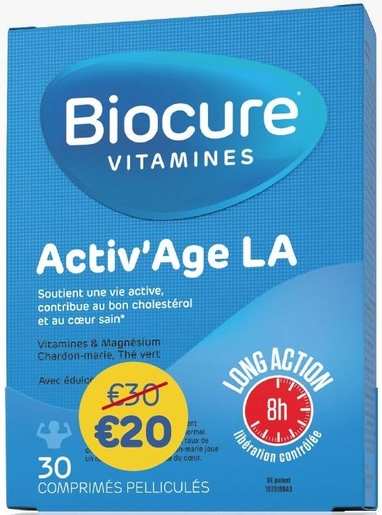 Biocure Activ Age LA 30 Comprimés (20 + 10 gratis) | Multivitamines