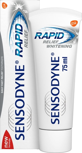 wastafel Ruwe olie Bedienen Sensodyne Rapid Relief Whitening Tandpasta 75ml | Bleekmiddelen -  Vlekkenverwijderaars