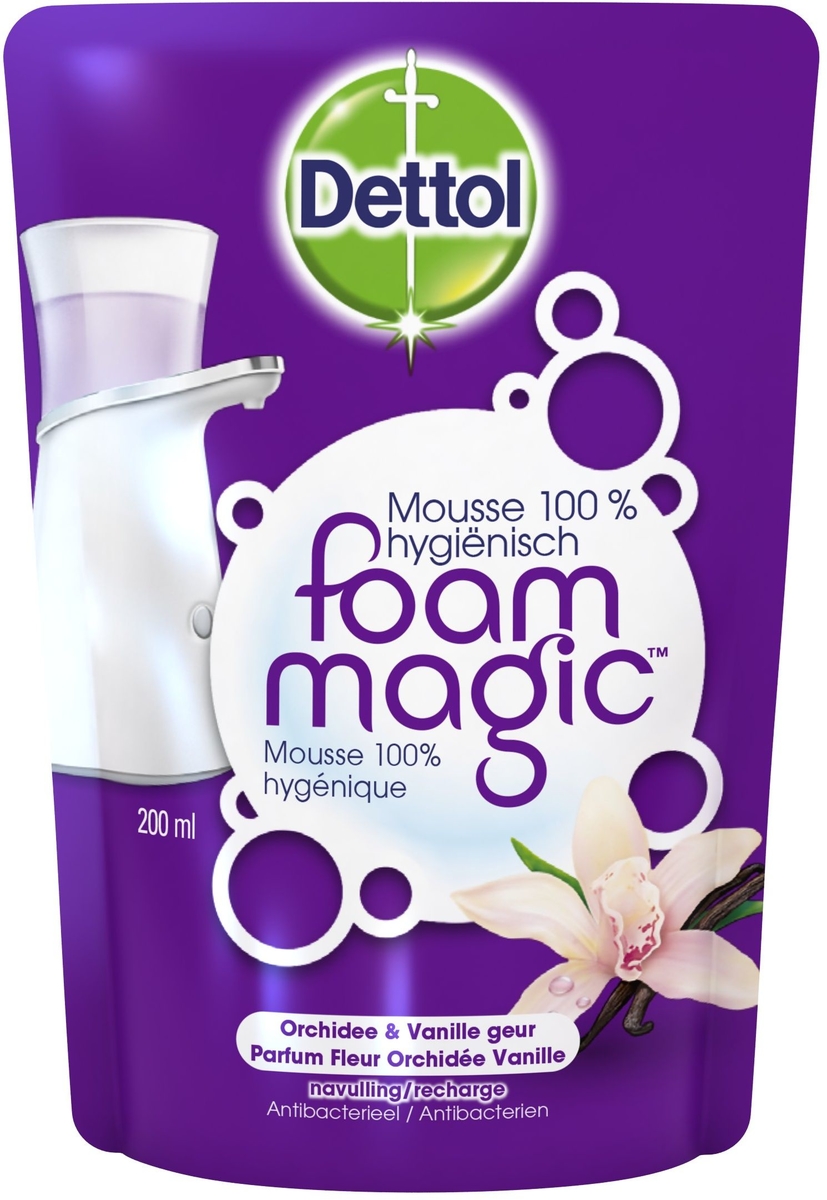 Mars beneden Vertrouwen Dettol Foam Magic Orchidee Vanille Navulling 200ml | Ontsmetting voor de  handen