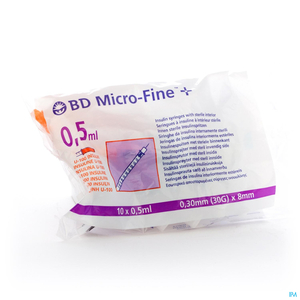 BD Micro-Fine+ Seringues à Insuline 0,3ml (30Gx8mm) 100 Pièces