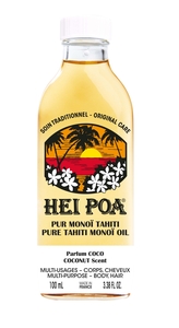 Hei Poa Soin Traditionnel Pur Monoi Tahiti 100ml (Parfum Coco)