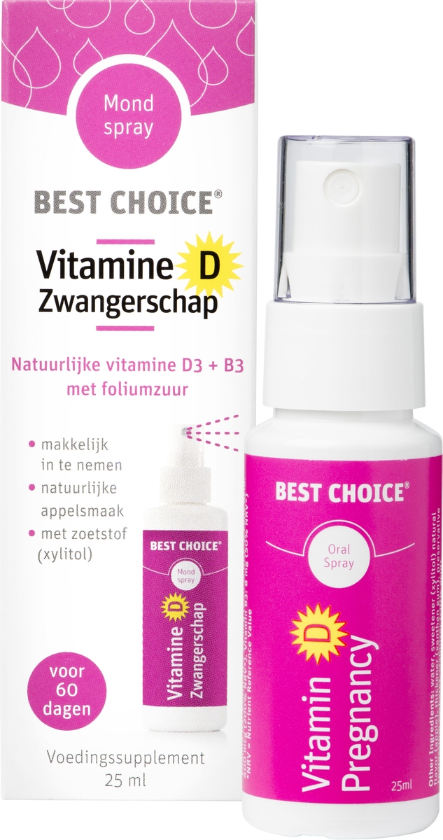 Verstikken Betuttelen hypothese Best Choice Mondspray Vitamine D Zwangerschap 25ml | Vitamine B