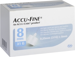 Accu-Fine 31G 8mm 100 Aiguilles Stériles