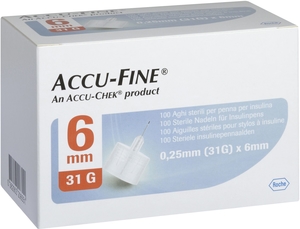 Accu-Fine 31G 6mm 100 Aiguilles Stériles