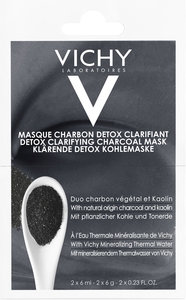 Vichy Pureté Thermale Masque Charbon Détox Clarifiant 2x6ml