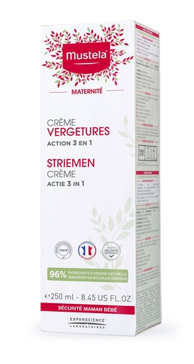 Mustela Zwangerschap Striemen Crème 3-in-1 Met Parfum | Zalfjes oliën zwangerschapsstriemen