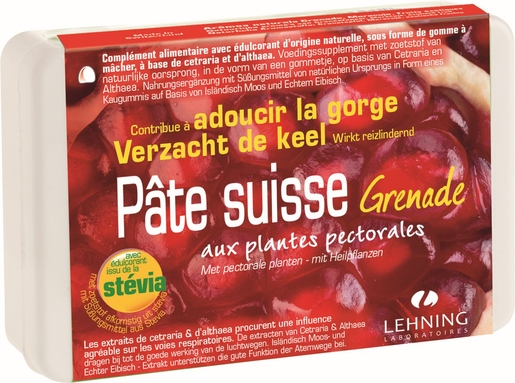 Pâte Suisse Grenade Tux Cetraria Althaea Gorge 50g | Confiserie - Bonbons