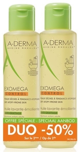 A-Derma Exomega Control Huile Lavante 2x500ml (2ème à -50%)