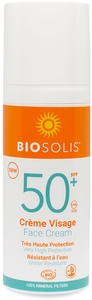 Biosolis Crème Solaire Visage IP50+ Bio 50ml