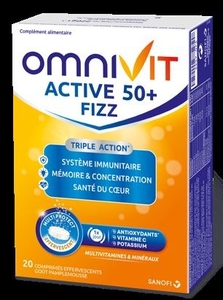Omnivit Active 50+ 20 Comprimés Effervescents