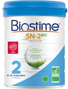 Biostime SN-2 BIO 2 Lait de suite biologique premium, lait en poudre, de 6 à 12 mois, 800g