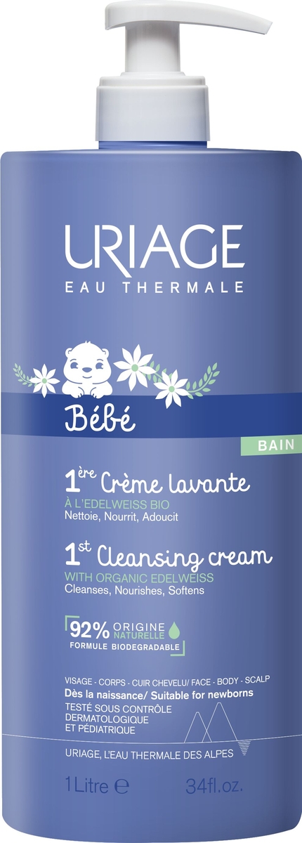 Uriage Bebe 1ere Creme Lavante 1l Bain Toilette