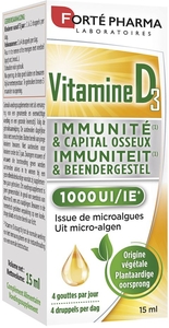 Forte Pharma Vitamine D3 1000 UI Gouttes Végétales 15ml
