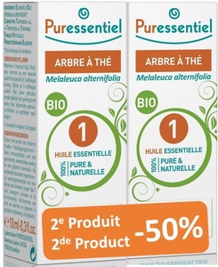 Puressentiel Duo Arbre Thé Bio Huile Essentielle 2x10ml 2ème -50%