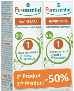 Puressentiel Duo Ravintsara Bio Huile Essentielle 2x10ml 2ème -50%