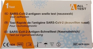 1 Autotest Antigénique Nasal Covid-19 Alltest Sars-Cov-2(kit 1 pièce)