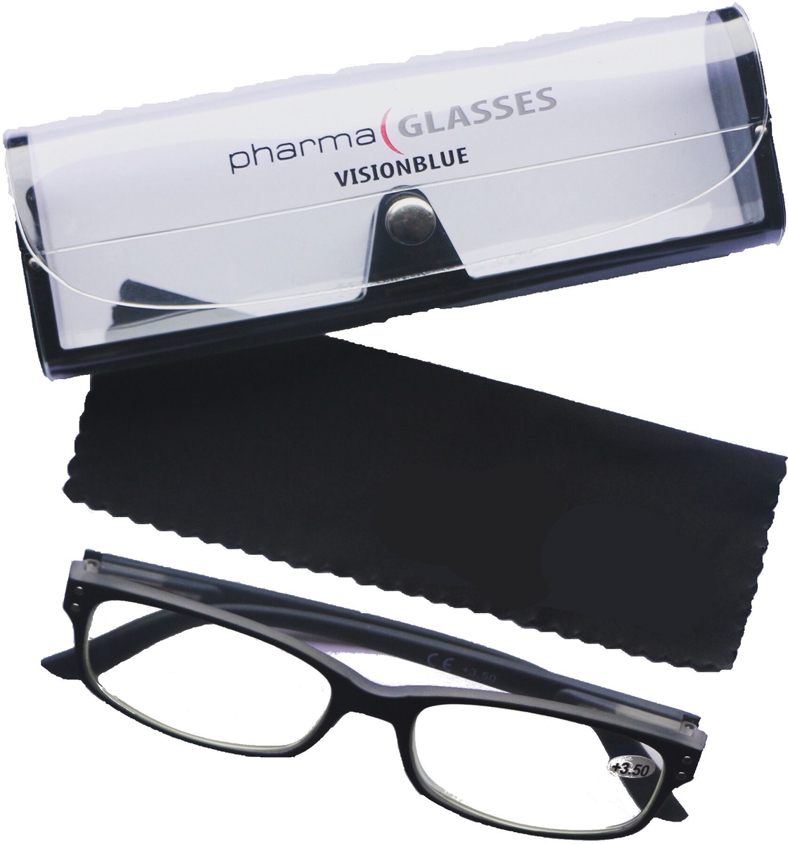 maak je geïrriteerd trompet Oraal Pharmaglasses Visionblue Pc01 Leesbril +3.50 Black | Brillen