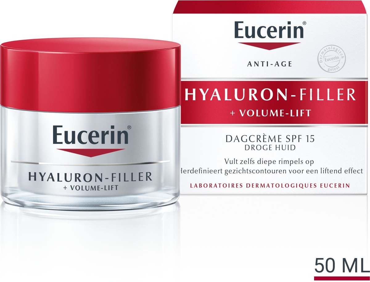 Geestig Diploma zo veel Eucerin Hyaluron-Filler + Volume-Lift Dagcrème SPF 15 Droge Huid Anti-Age &  Rimpels Pot 50ml | Dagverzorging