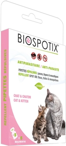 Biogance Biospotix Pipettes Anti-Parasites Chats &amp; Chattons 5x1ml