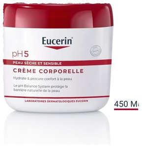 Eucerin pH5 Crème Corporelle Peau Sèche et Sensible Pot 450ml