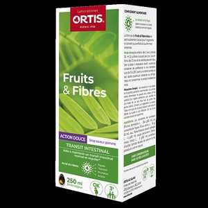 Ortis Fruits &amp; Fibres Kids Transit Intestinal Sirop +3 ans 250ml