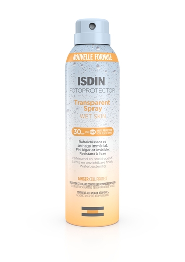 Isdin Fotoprotecteur Transparent Wet Skin IP30 250ml | Crèmes solaires