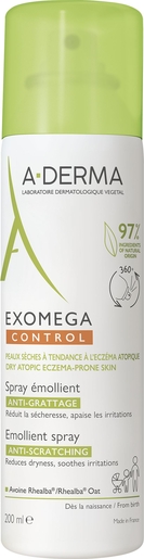 Aderma Exomega Control Spray Emollient 200ml | Irritations cutanées