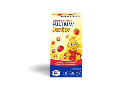 Fultium Junior Vitamine D3 400 I.E. 120 Gummies | Natuurlijk afweersysteem - Immuniteit