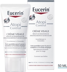 Eucerin AtopiControl Crème Visage Peau Sèche à tendance Atopique Tube 50ml