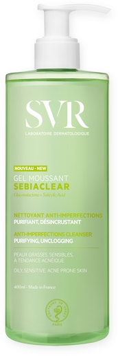 SVR Sebiaclear Schuimende Gel 400 ml (Nieuwe formule) | Acné