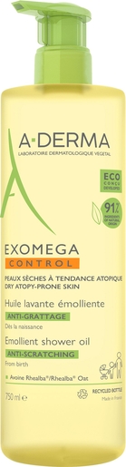 A-Derma Exomega Control Jeukwerende Verzachtende Olie 750 ml | Eczeem - Psoriasis - Schilfers