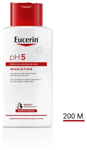 Eucerin pH5 Waslotion Droge en Gevoelige Huid Gezicht en Lichaam 200ml | Bad - Douche