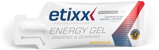 Etixx Energy Gel Ginseng &amp; Guarana (passievruchtensmaak) 12x50g | Performantie