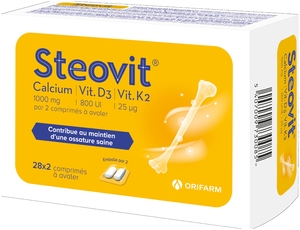 Steovit Calcium Vitamine D3/K2 1000mg/880IU 2x28 Comprimés