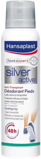 Hansaplast Foot deodorantspray Silver Active Anti-Transpirant 150ml | - Warme voeten