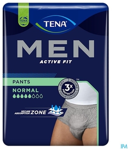 Tena Men Active Fit Pants Normal Gris S/M 12 Pièces